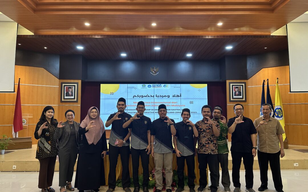 Depertemen Sastra Arab Kedatangan 4 Mahasiswa UniSZA Malaysia untuk Mengikuti Program Internship